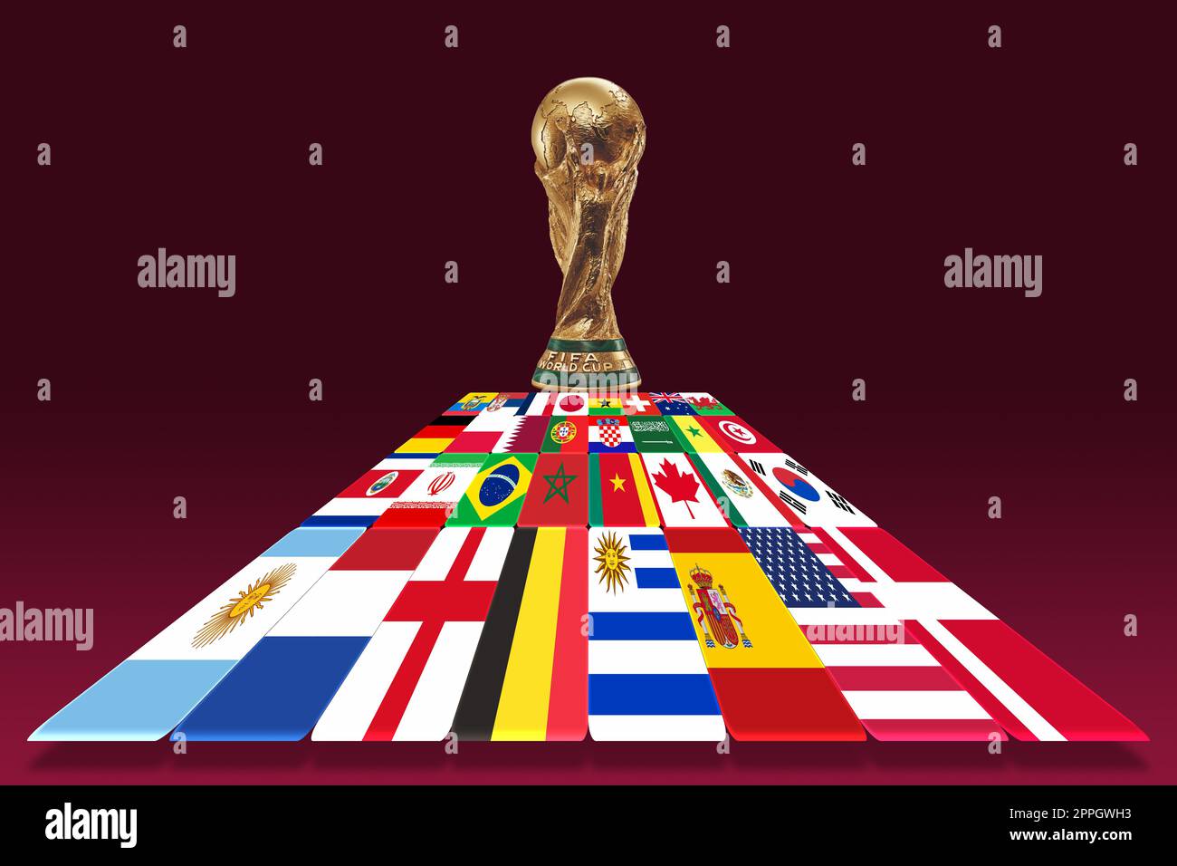3D illustration coupe du monde Qatar 2022 Banque D'Images