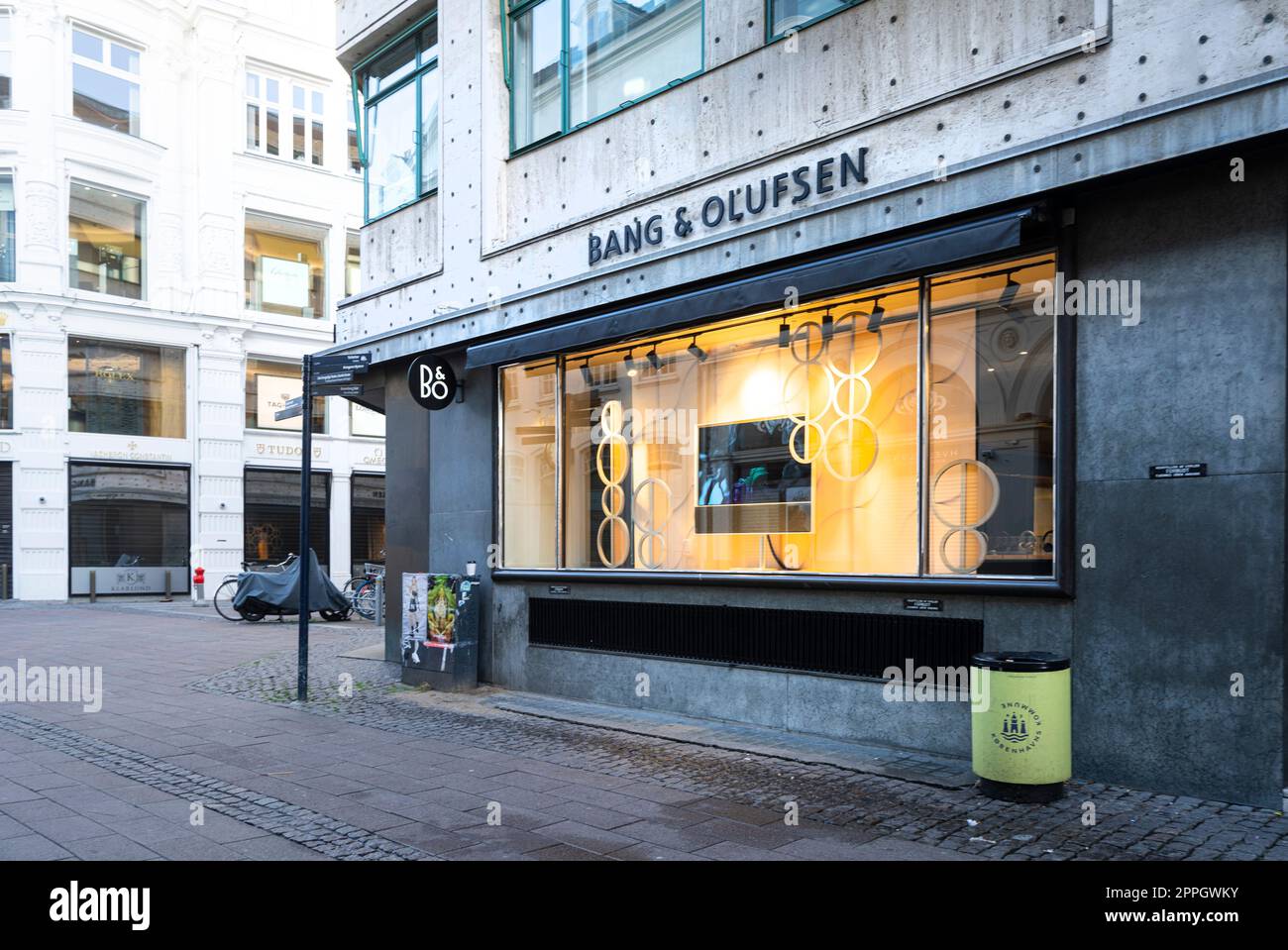 Boutique de la marque Bang & Olufsen à Copenhague, Danemark Banque D'Images