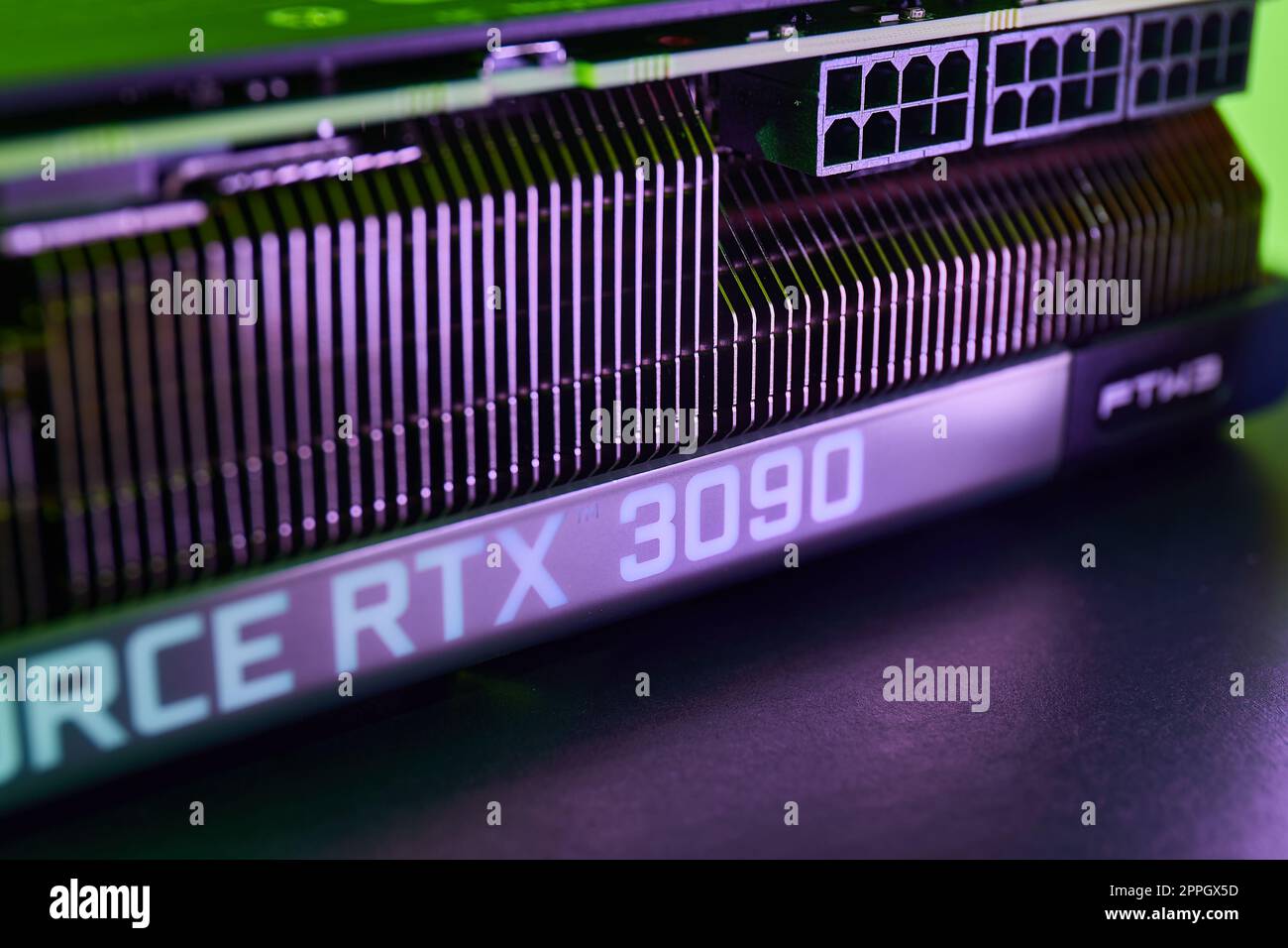 Ecran GPU EVGA GeForce RTX 3090 Nvidia Banque D'Images