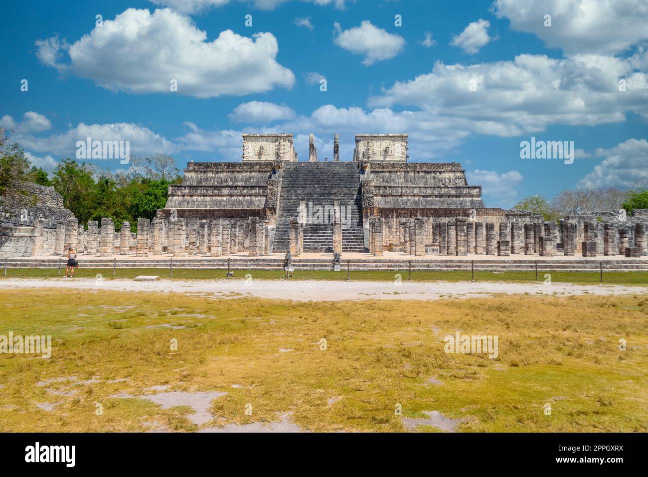 Temple des guerriers à Chichen Itza, Quintana Roo, Mexique. Ruines mayas près de Cancun Banque D'Images