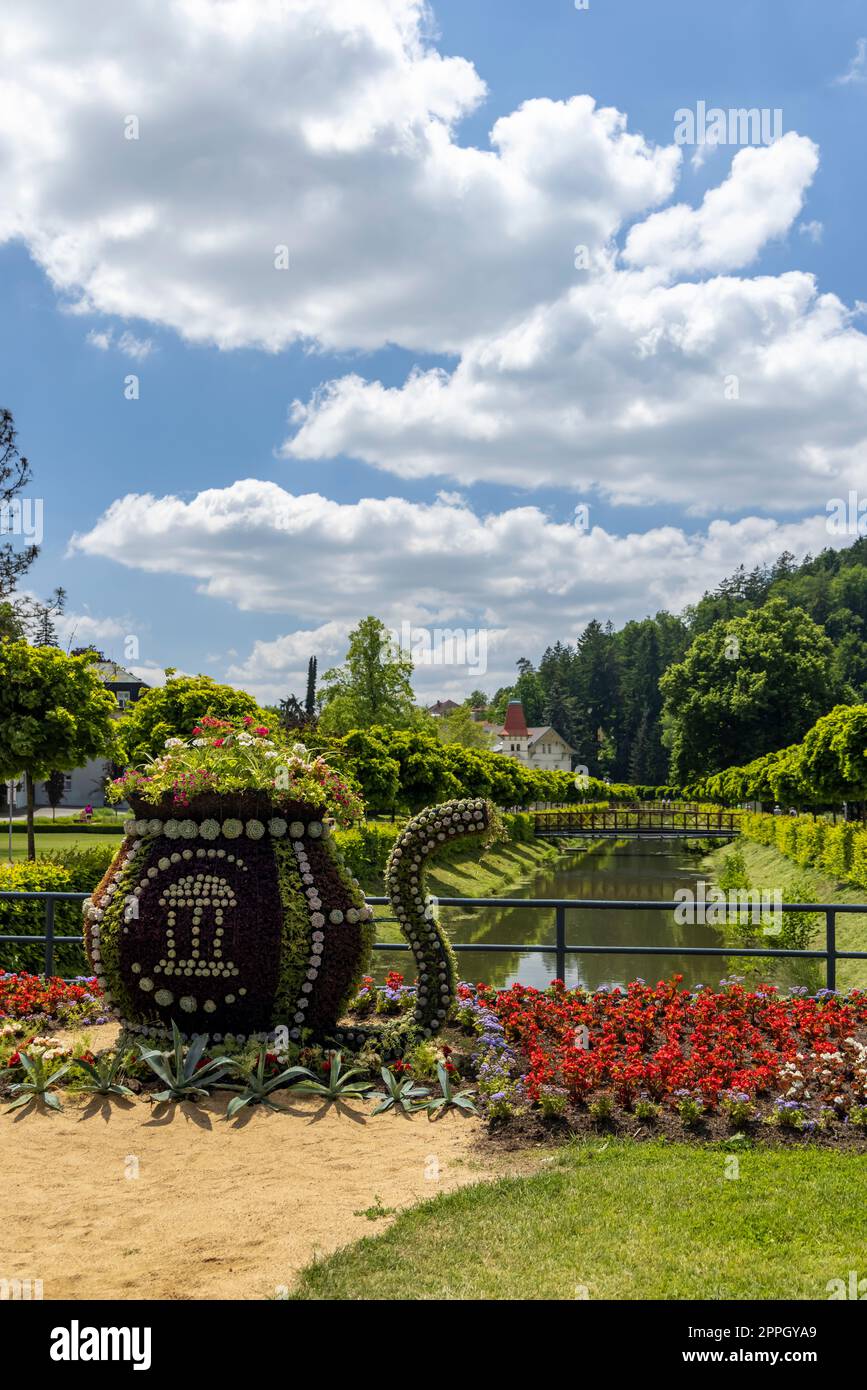 Luhacovice, ville thermale pittoresque du sud de la Moravie, République tchèque Banque D'Images