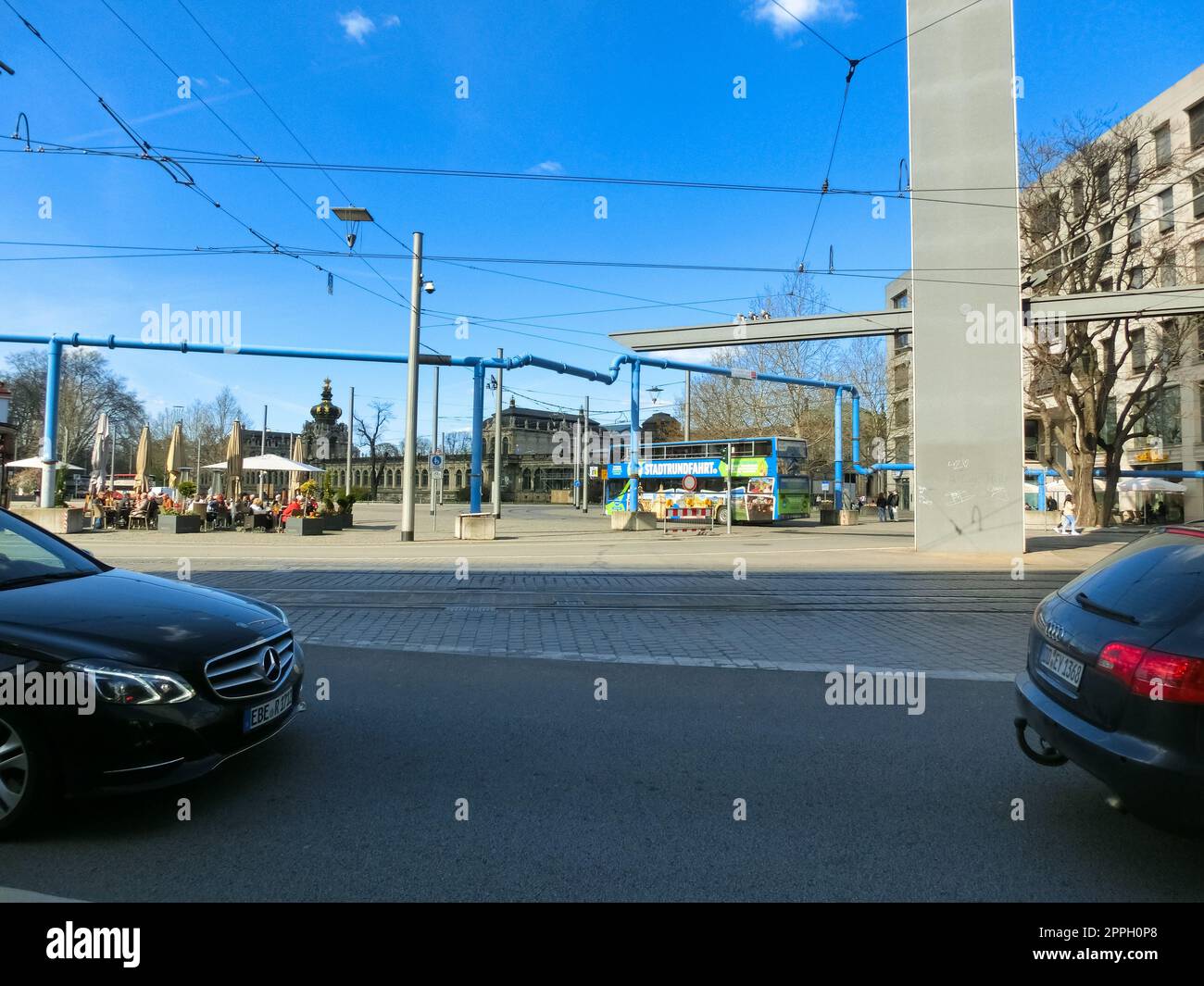 Vue du célèbre Zwinger à Dresde, Allemagne Banque D'Images