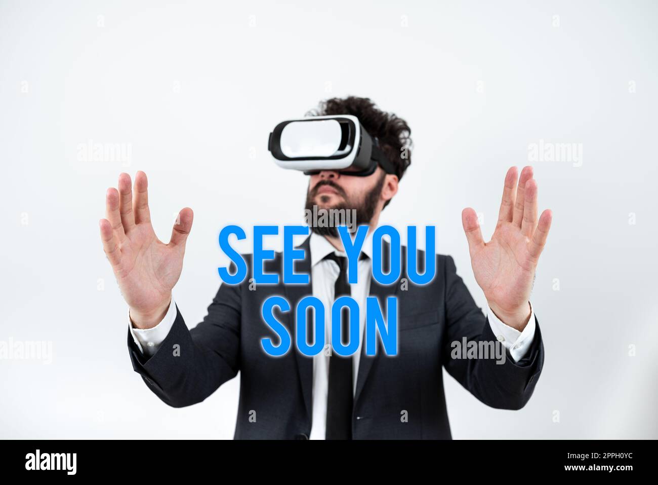 Légende de texte présentant À bientôt. Mot pour utilisé pour dire Au revoir à quelqu'un et va se rencontrer à nouveau bientôt Banque D'Images