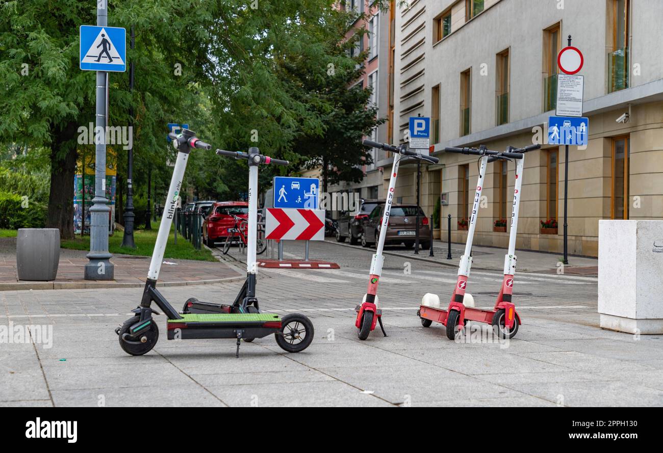 Des scooters électriques Banque D'Images