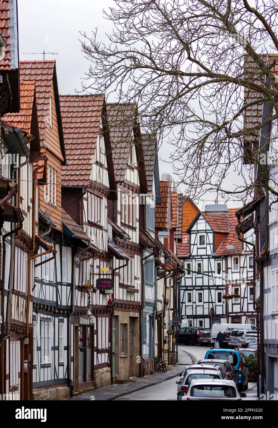 La ville de Bad Sooden-Allendorf dans la vallée de Werra en Allemagne Banque D'Images