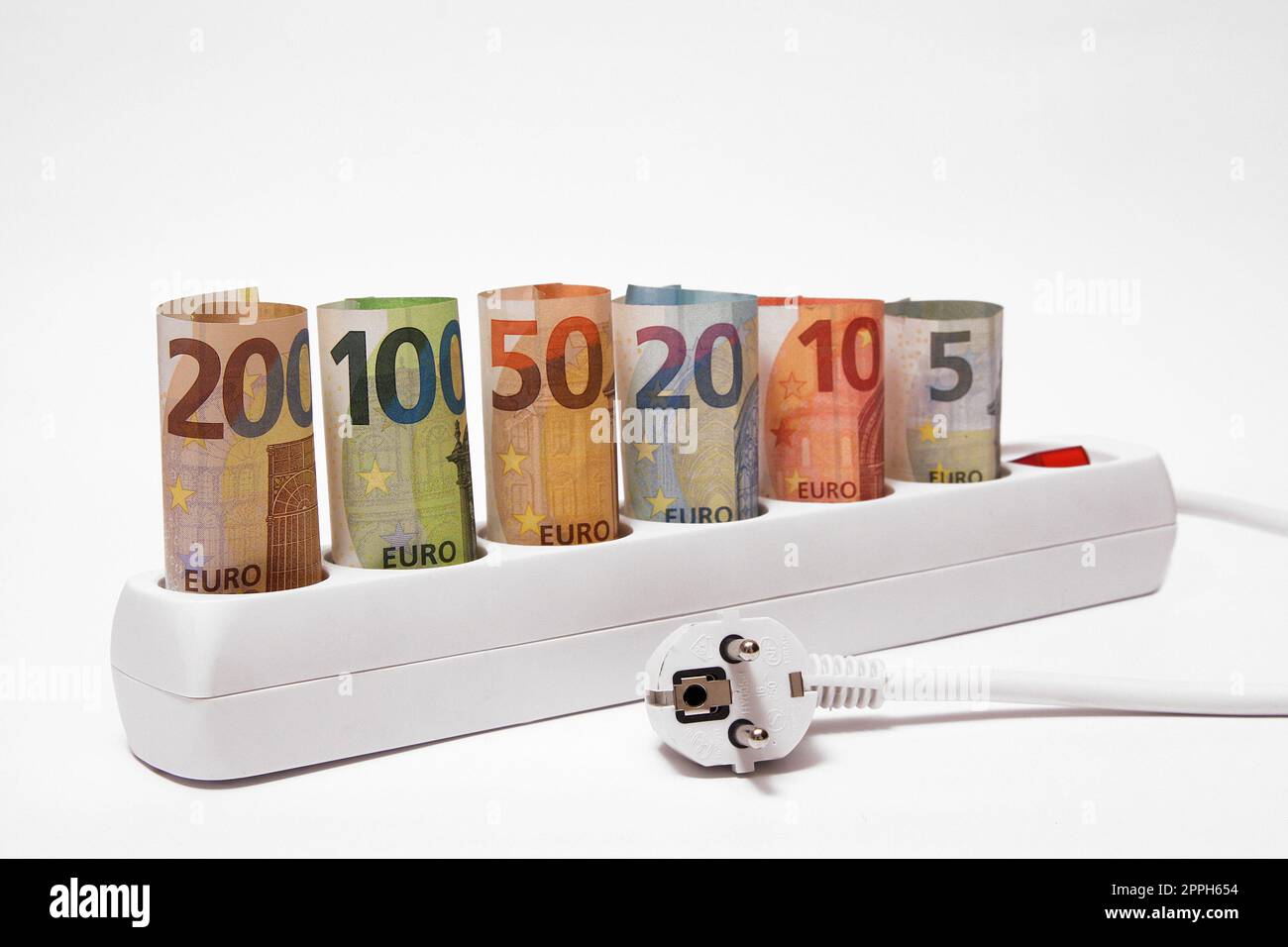 Augmentation du prix de l'électricité Banque D'Images