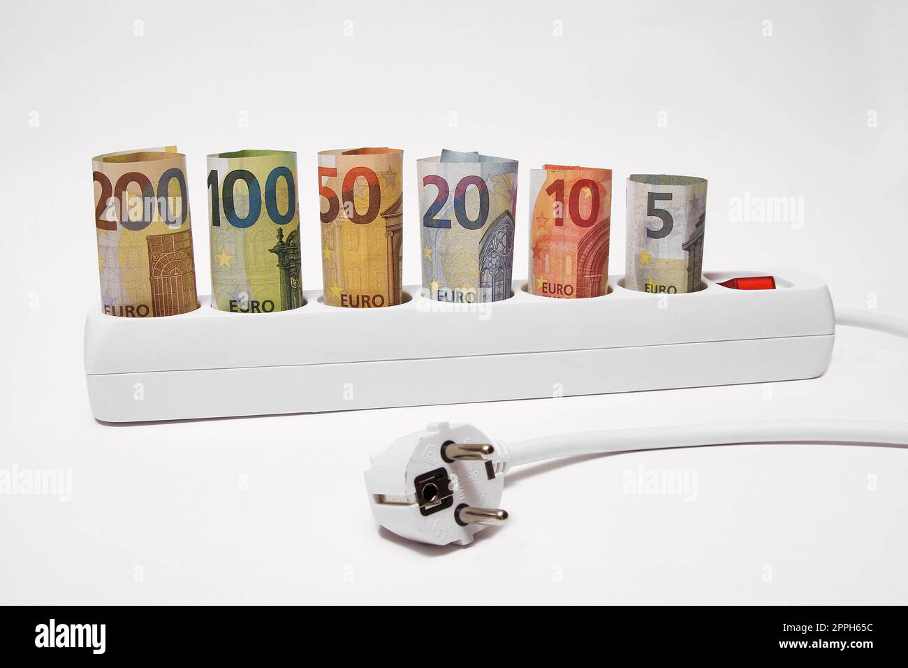 Augmentation du prix de l'électricité Banque D'Images