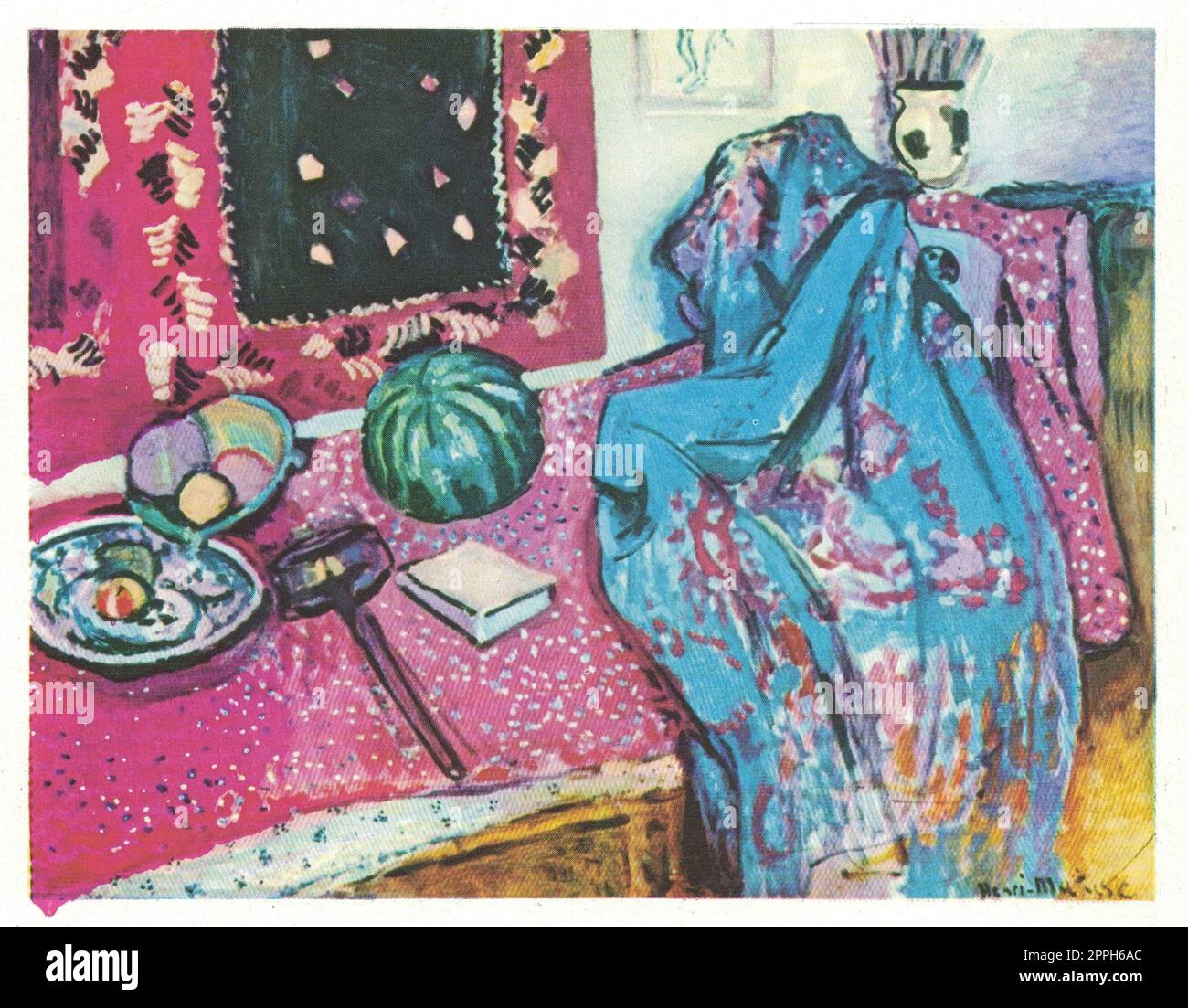 Nature morte - tapis , 1911. Peinture de Matisse. Henri Mile Beno t Matisse, 31 décembre 1869 3 novembre 1954, est un artiste visuel français, connu à la fois pour son utilisation de la couleur et pour son esprit de dessin fluide et original. Le fauvisme en tant que style a commencé vers 1900 et Banque D'Images