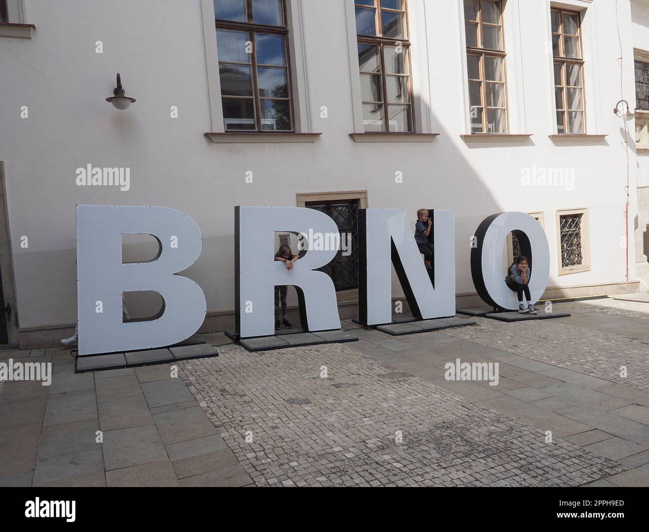 Panneau de la ville de Brno Banque D'Images