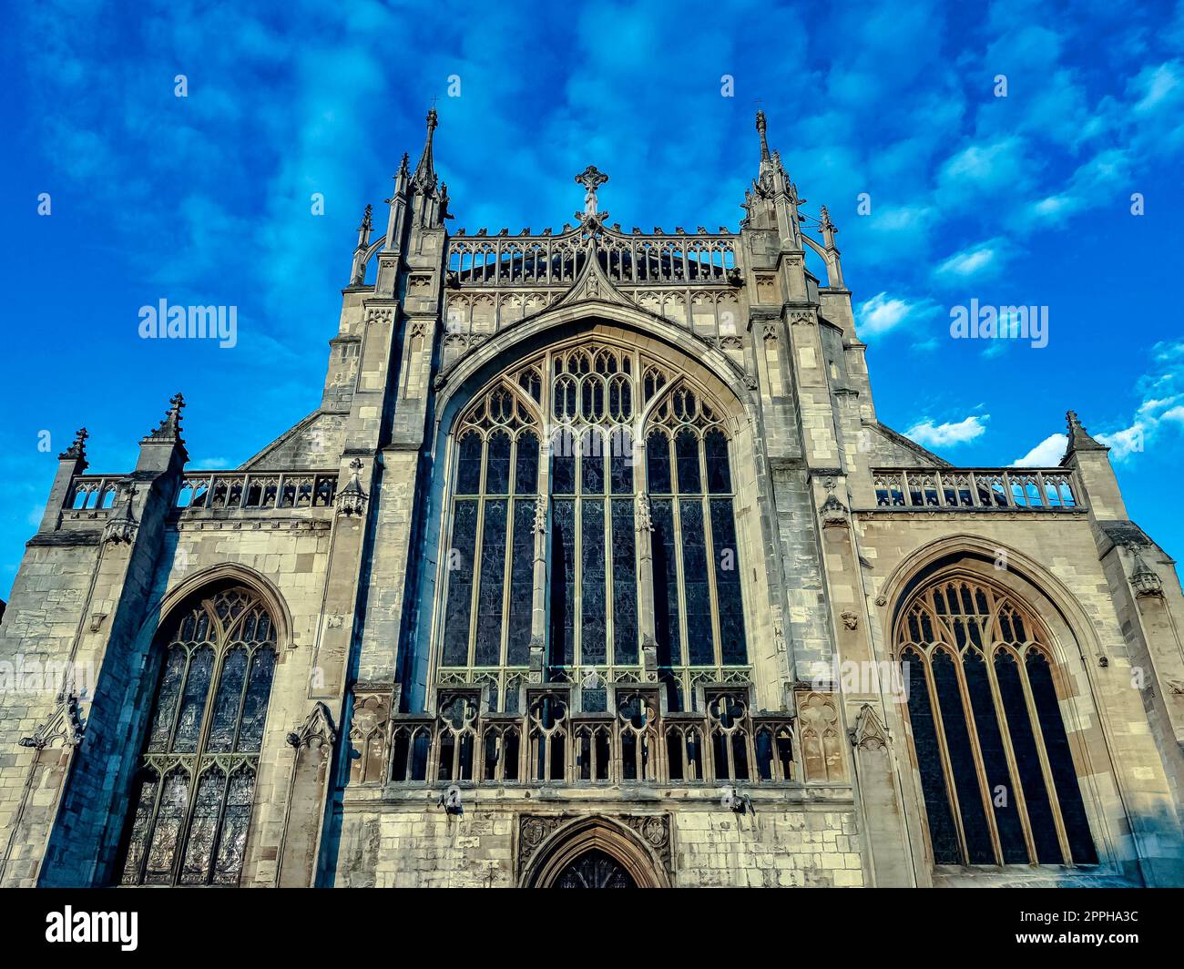 Cathédrale de Gloucester, anciennement cathédrale Saint-Pierre et la Sainte et indivisible Trinité à Gloucester, Gloucestershire, Royaume-Uni Banque D'Images