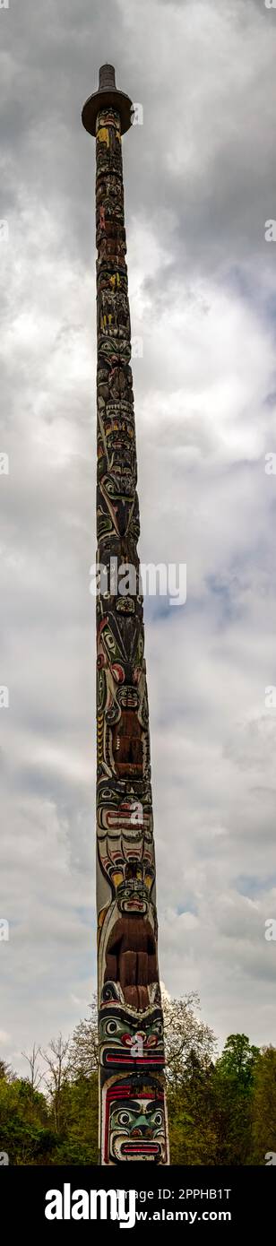 Totem Pole à Windsor Great Park, Royaume-Uni Banque D'Images