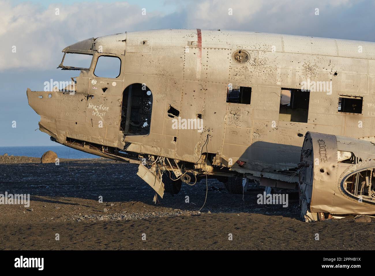 Plane wreck en Islande Banque D'Images