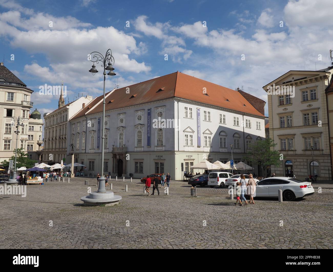 Place du marché du chou Zelny trh à Brno Banque D'Images