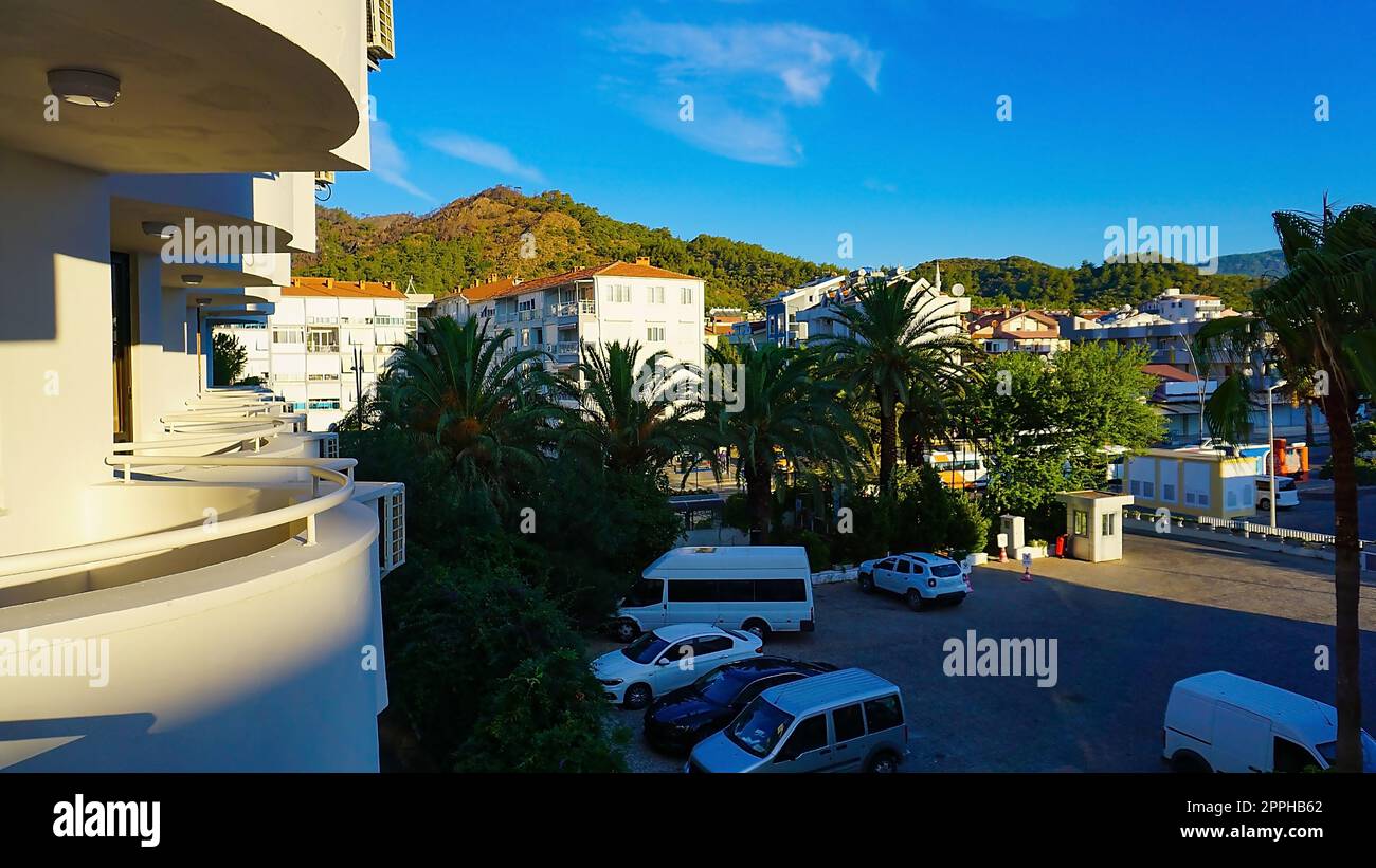 Marmaris Town vue sur la rue en Turquie Banque D'Images