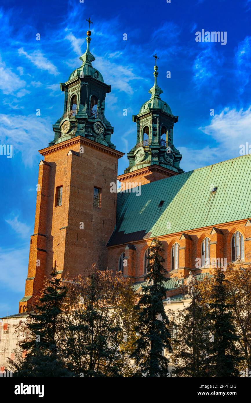 La cathédrale royale de Gniezno, Grande Pologne, Pologne Banque D'Images