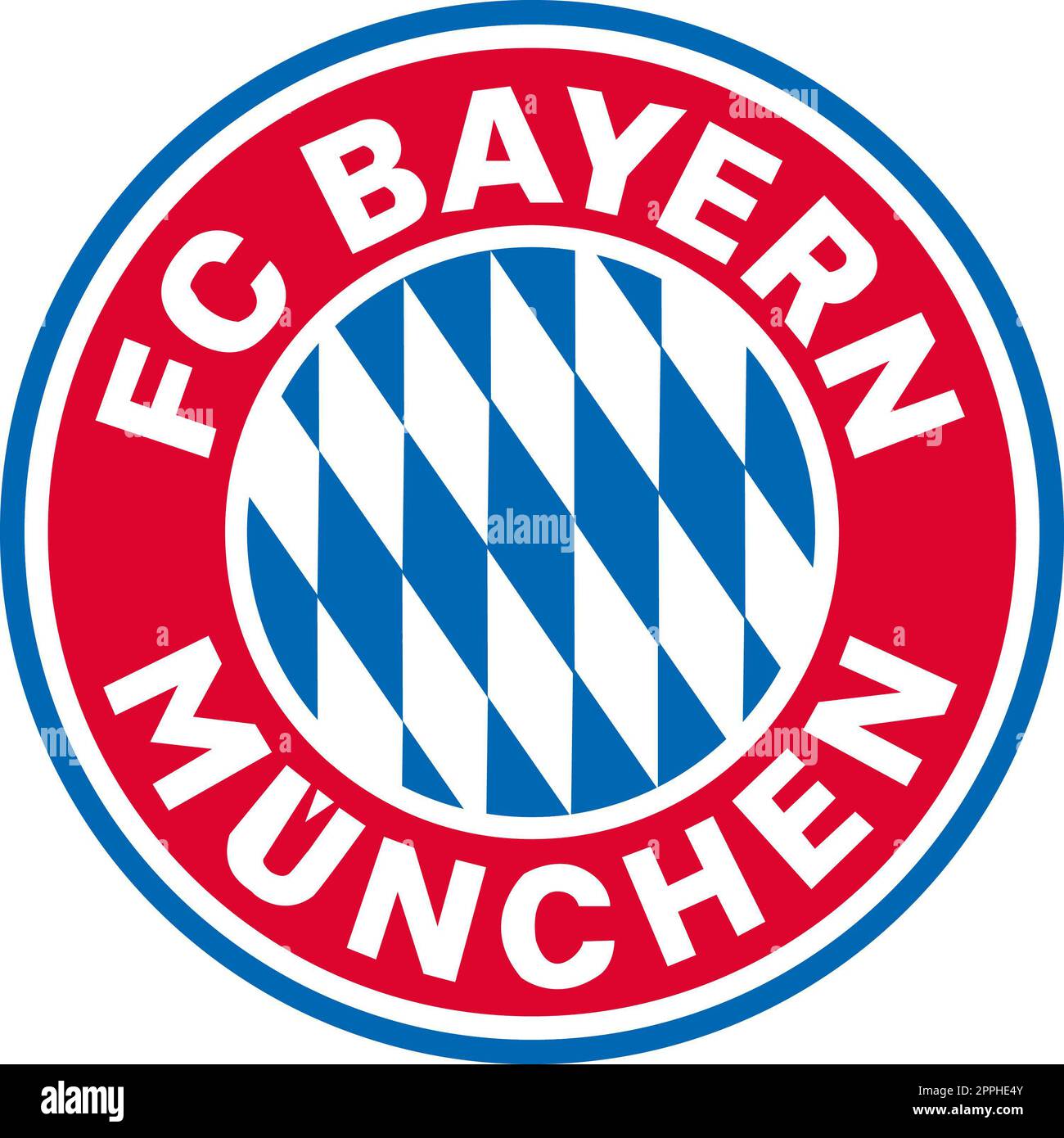 Logo du club de football allemand. Traduction Bayern Munich. Concept sportif Banque D'Images