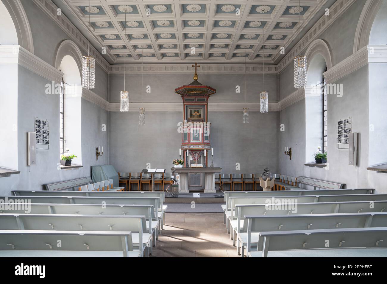 Église protestante, Kuerten Delling, Allemagne Banque D'Images