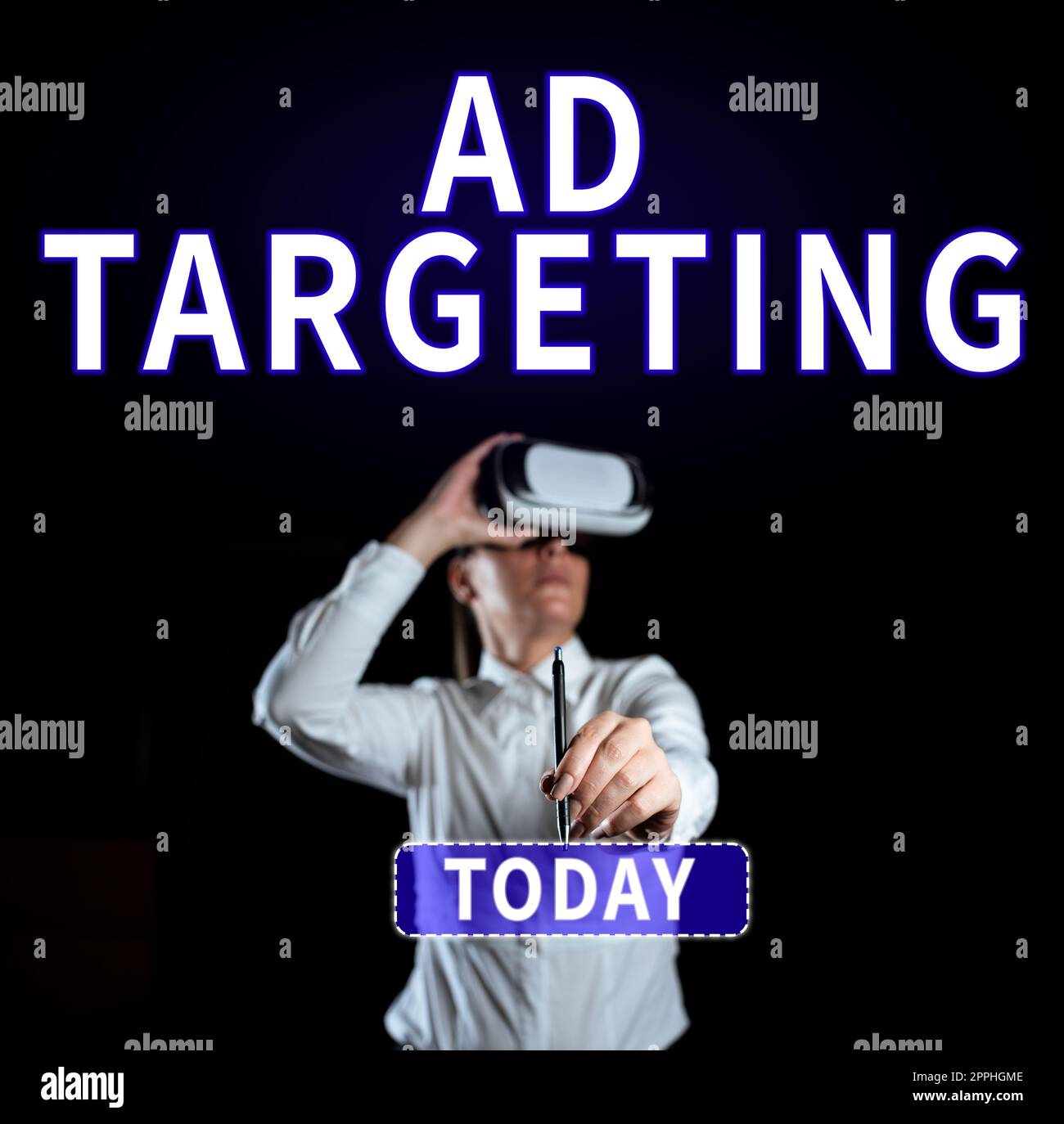 Légende conceptuelle ciblage publicitaire. Les idées d'affaires ciblent les publics les plus réceptifs avec certains traits Banque D'Images