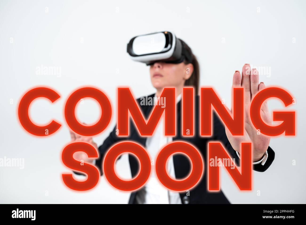 Présentation conceptuelle bientôt disponible. Concept d'Internet quelque chose va se produire en temps vraiment court de période Banque D'Images