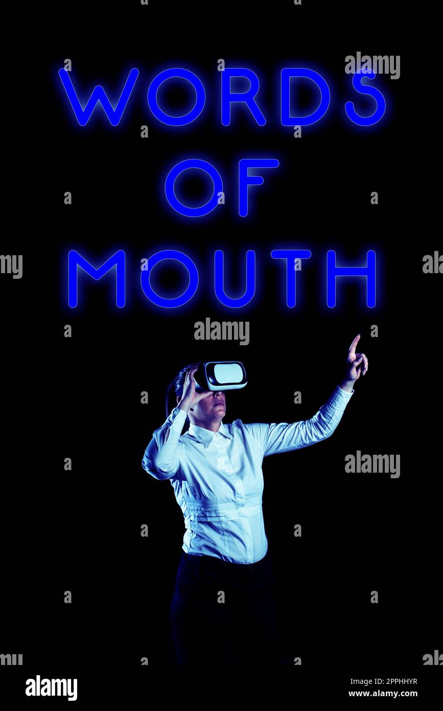Signe de texte montrant des mots de bouche. Photo conceptuelle simple déclaration peut aider à guérir mal ou de nuire à quelqu'un Banque D'Images
