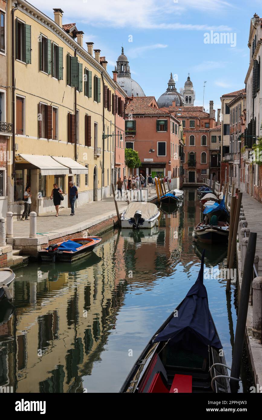 Quartier paisible et charmant de Dorsoduro à Venise. Italie Banque D'Images