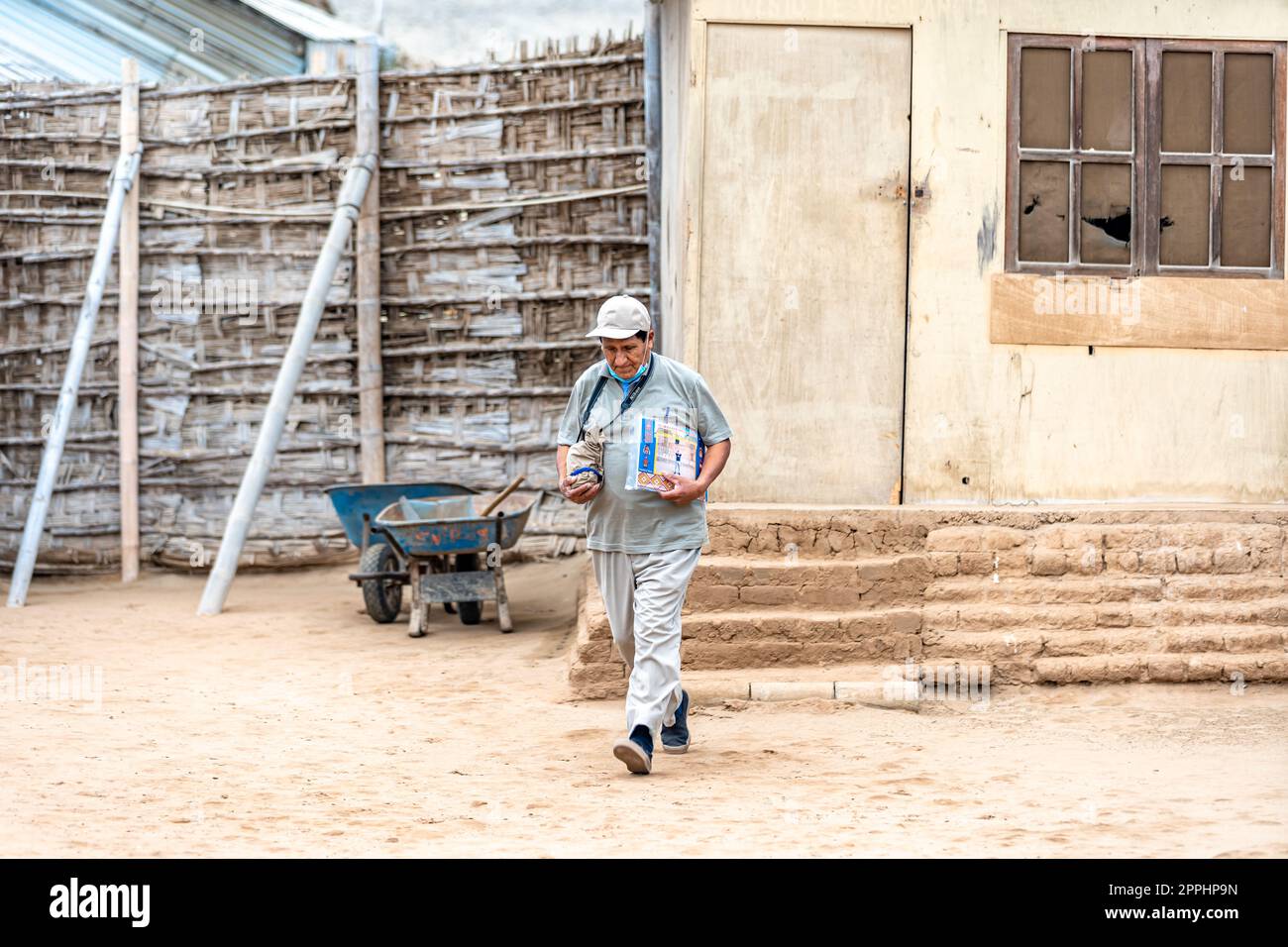 Trujillo, Pérou - 18 septembre 2022: Site archéologique de Huaca de la Luna au Pérou près de Trujillo Banque D'Images