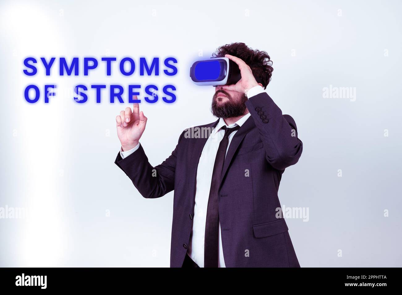 Écriture de texte symptômes de stress. Concept Internet servant de symptôme ou de signe en particulier de quelque chose de indésirable Banque D'Images