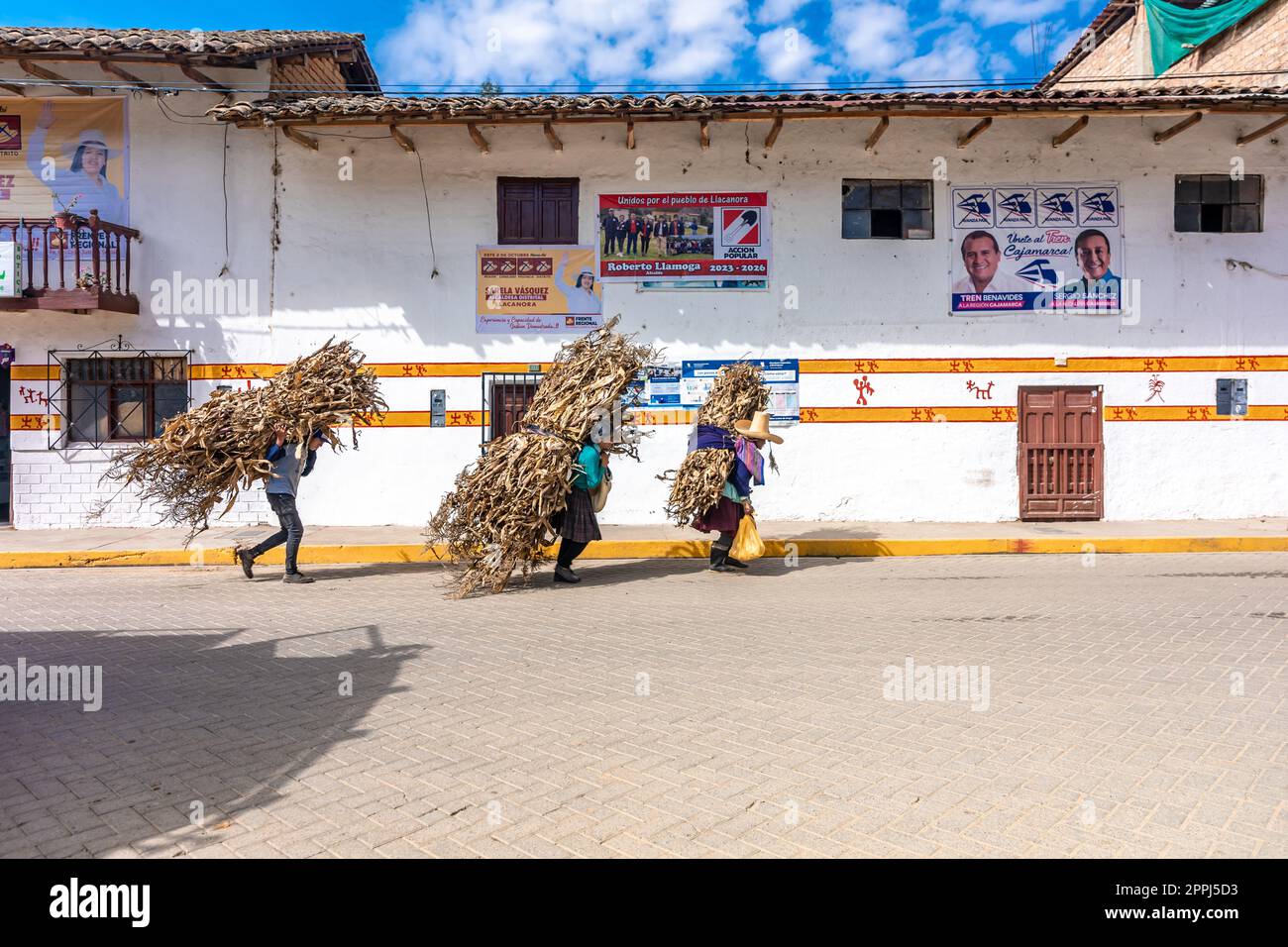 Pérou - 19 septembre 2022: rue de la campagne péruvienne en Amérique du Sud Banque D'Images