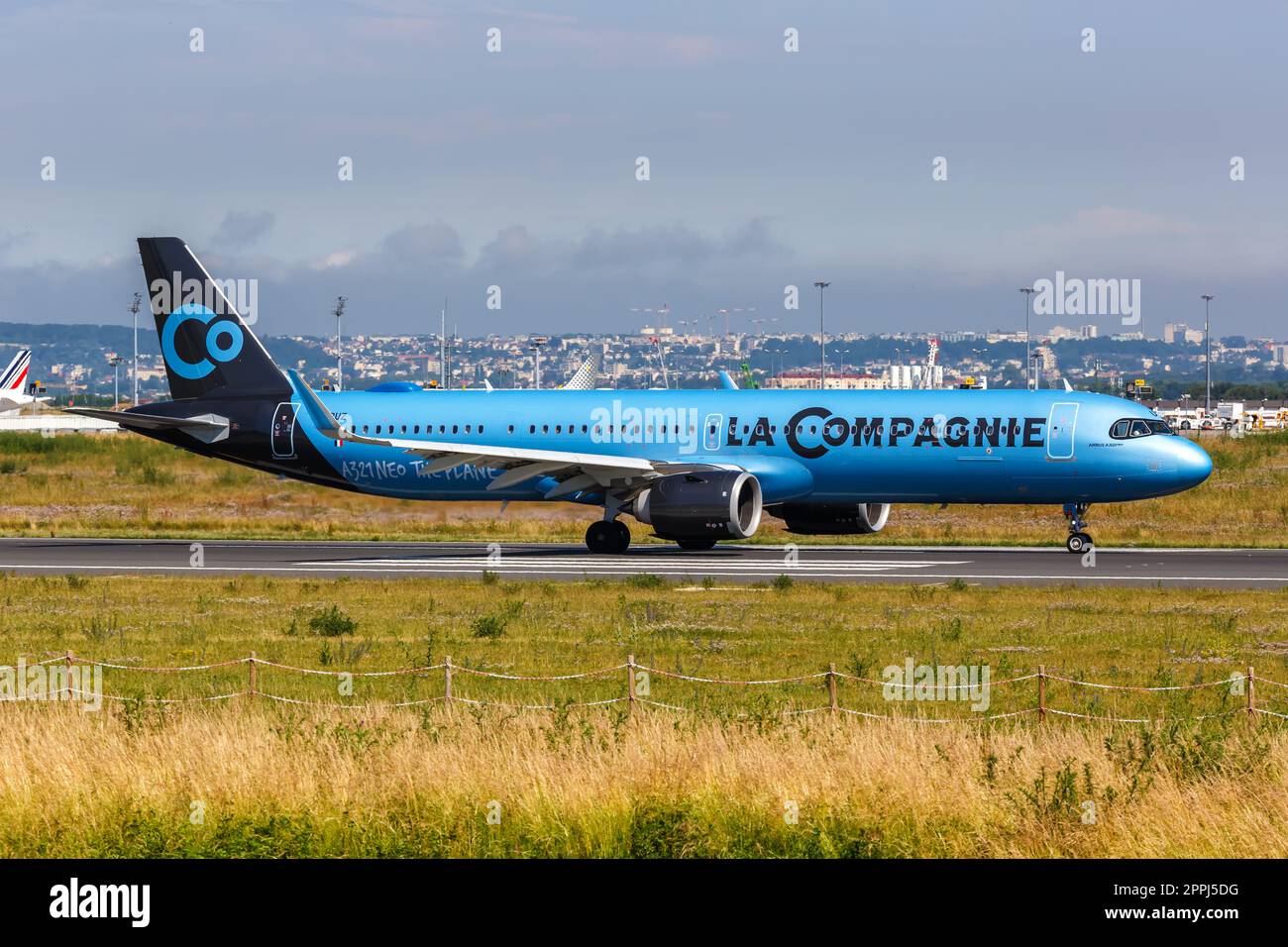 La Compagnie Airbus A321neo avion aéroport Paris Orly en France Banque D'Images