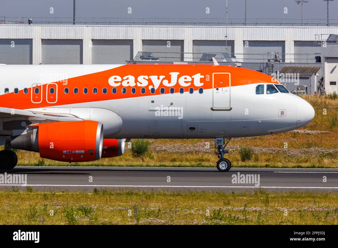 EasyJet Airbus A320 aéroport Paris Orly en France Banque D'Images