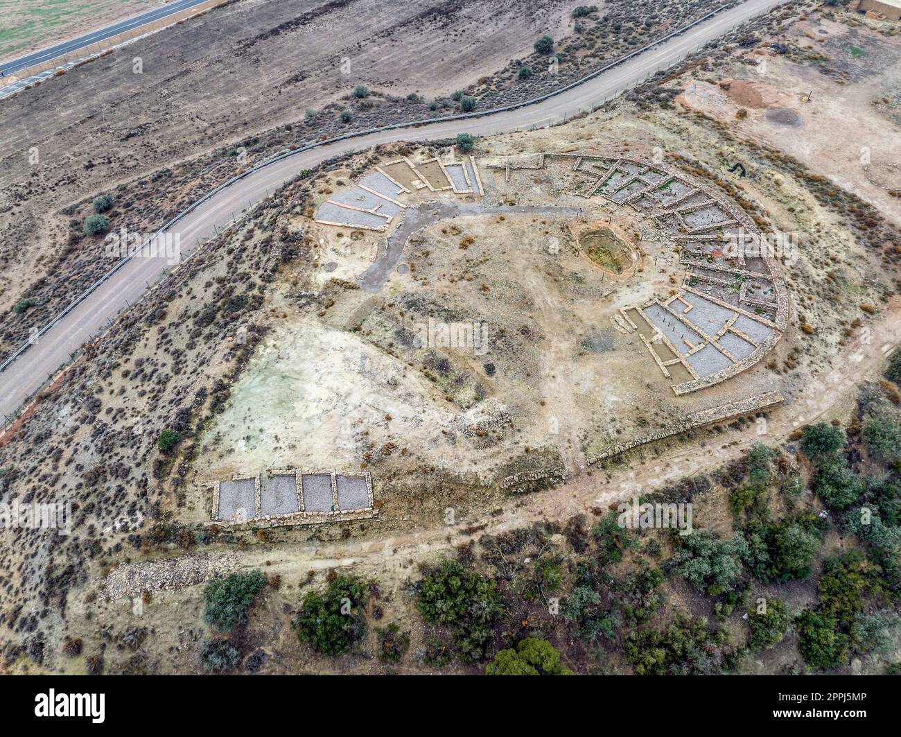 Site ibérique des Estinclells, du 3e siècle av. J.-C., à Verdu. Banque D'Images