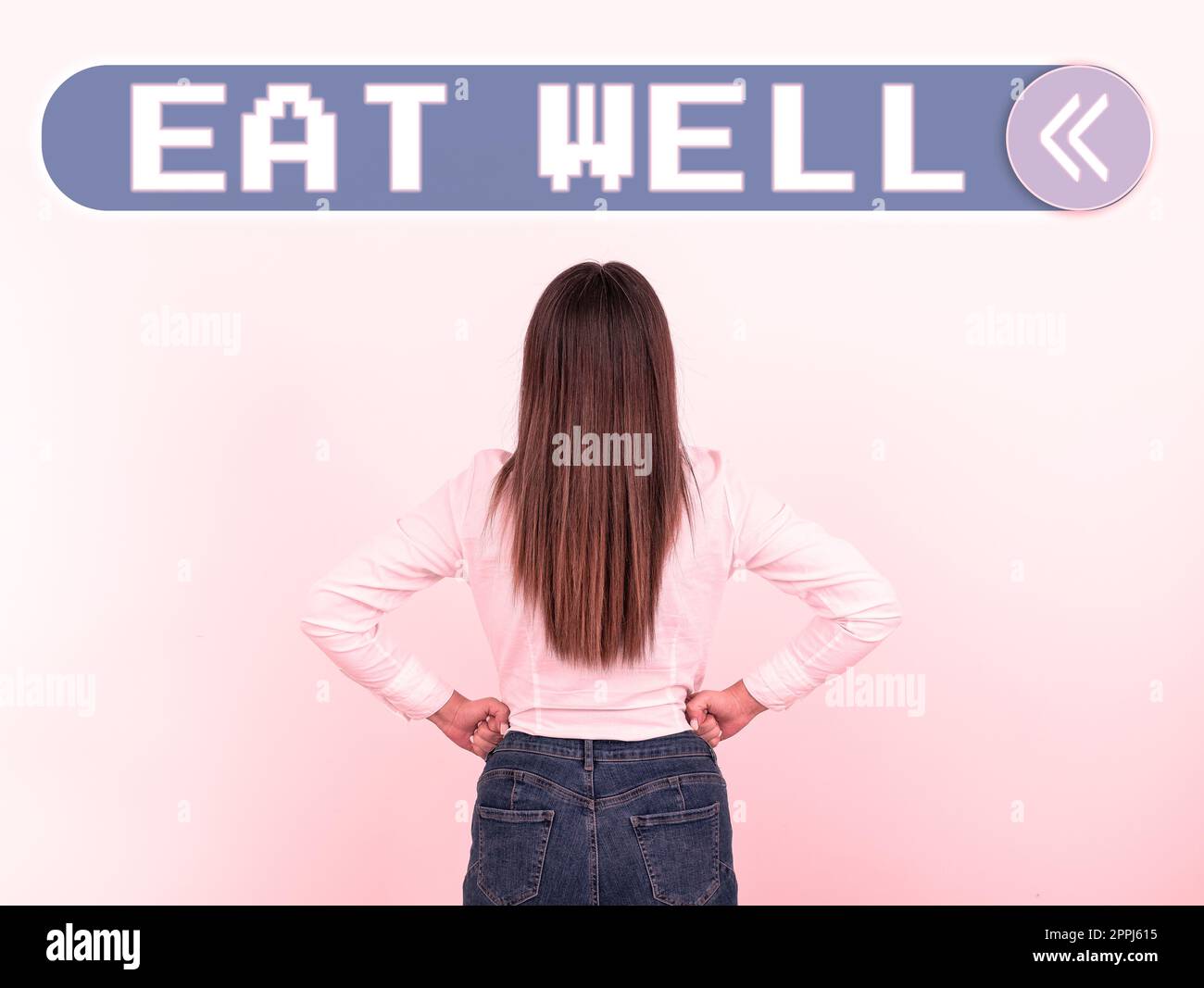 Le texte écrit est bien mangé. Photo conceptuelle pratique de manger seulement des aliments qui sont entiers et non transformés Banque D'Images