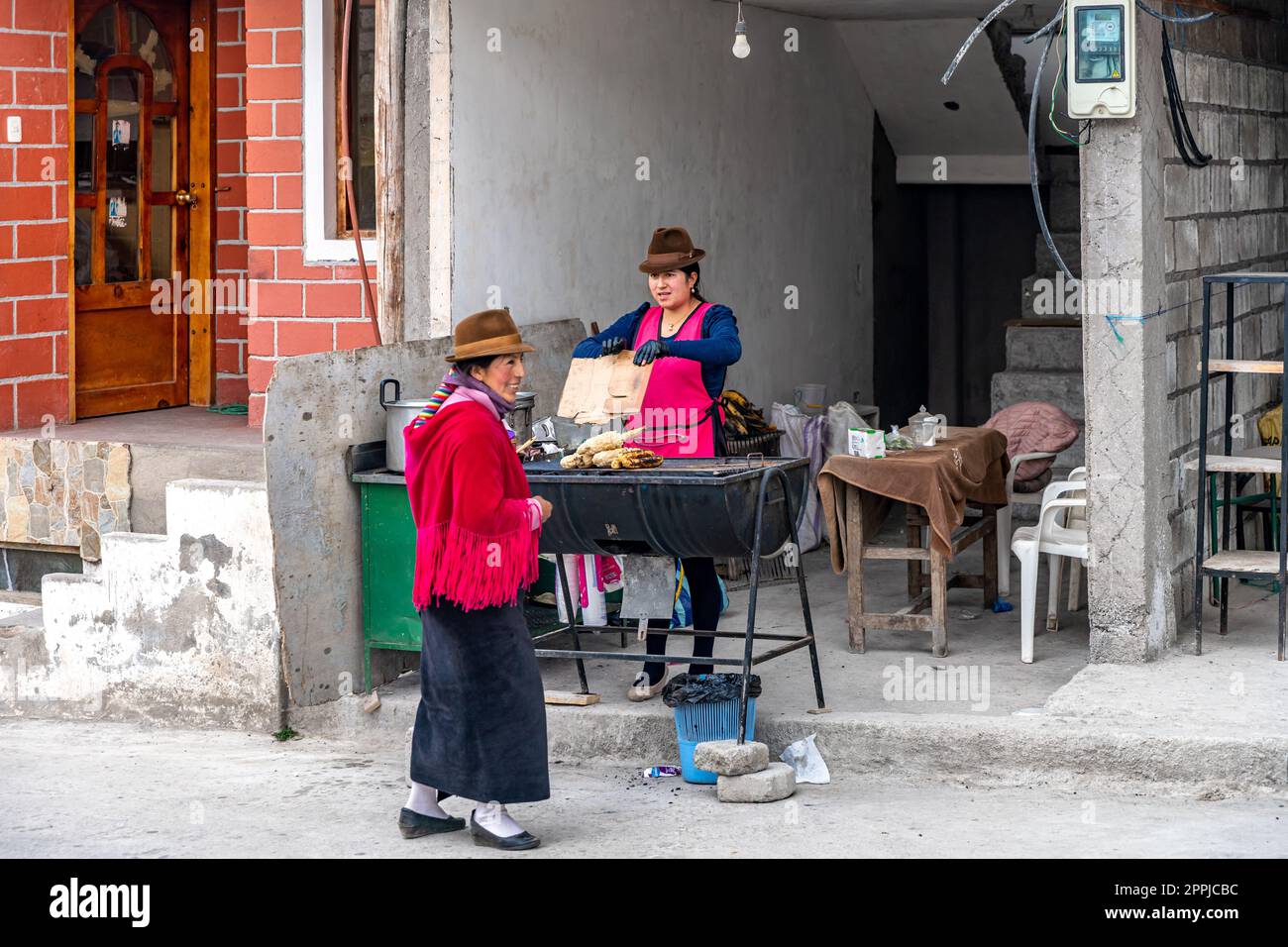 Quilotoa, Equateur - 25 septembre 2022: Le village de Quilotoa Banque D'Images