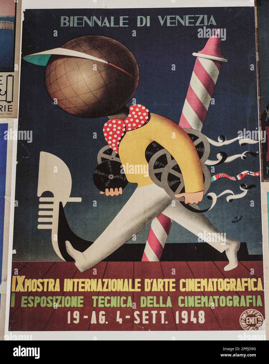 Affiche Ancienne Originale : 26ème Biennale D'Art De Venise 1952 - 50x70 Cm
