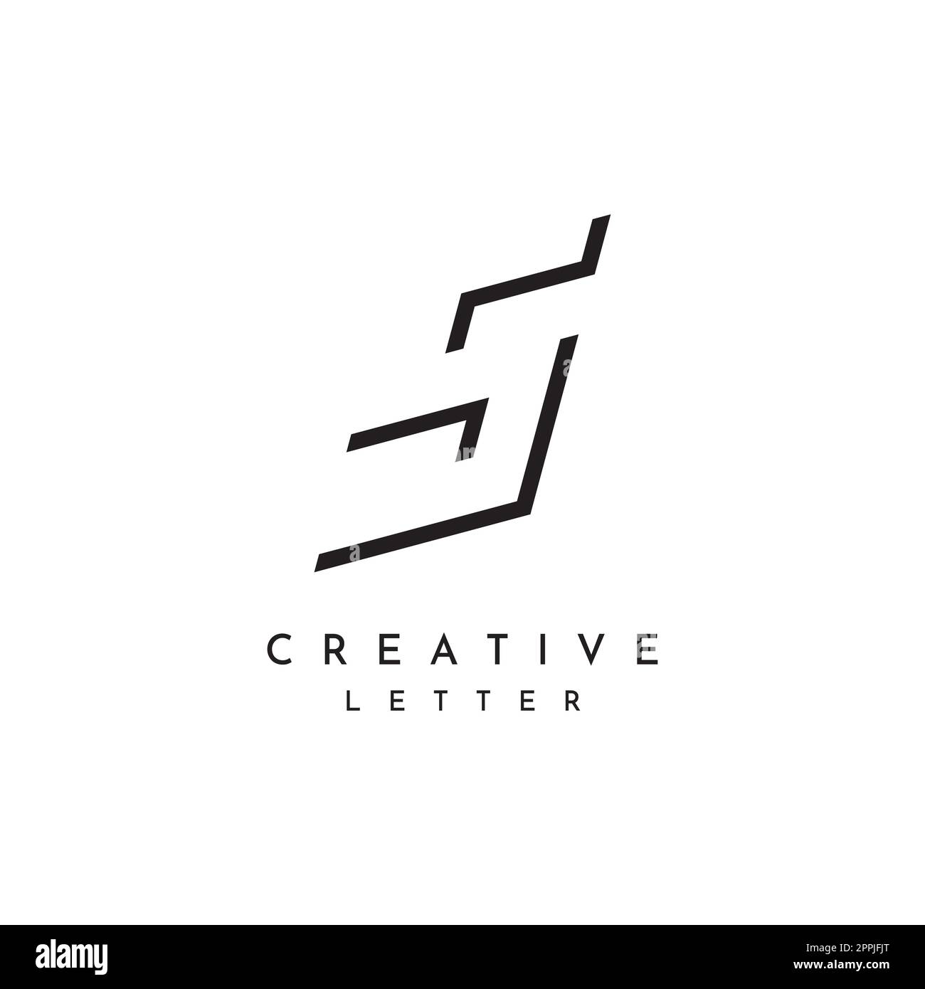 Logo design résumé modèle lettre initiale s élément avec géométrie. Symbole artistique moderne et minimaliste. Illustration de Vecteur