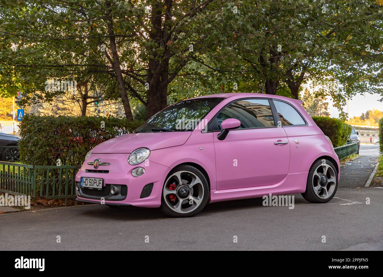 Rose Abarth 500 Banque D'Images