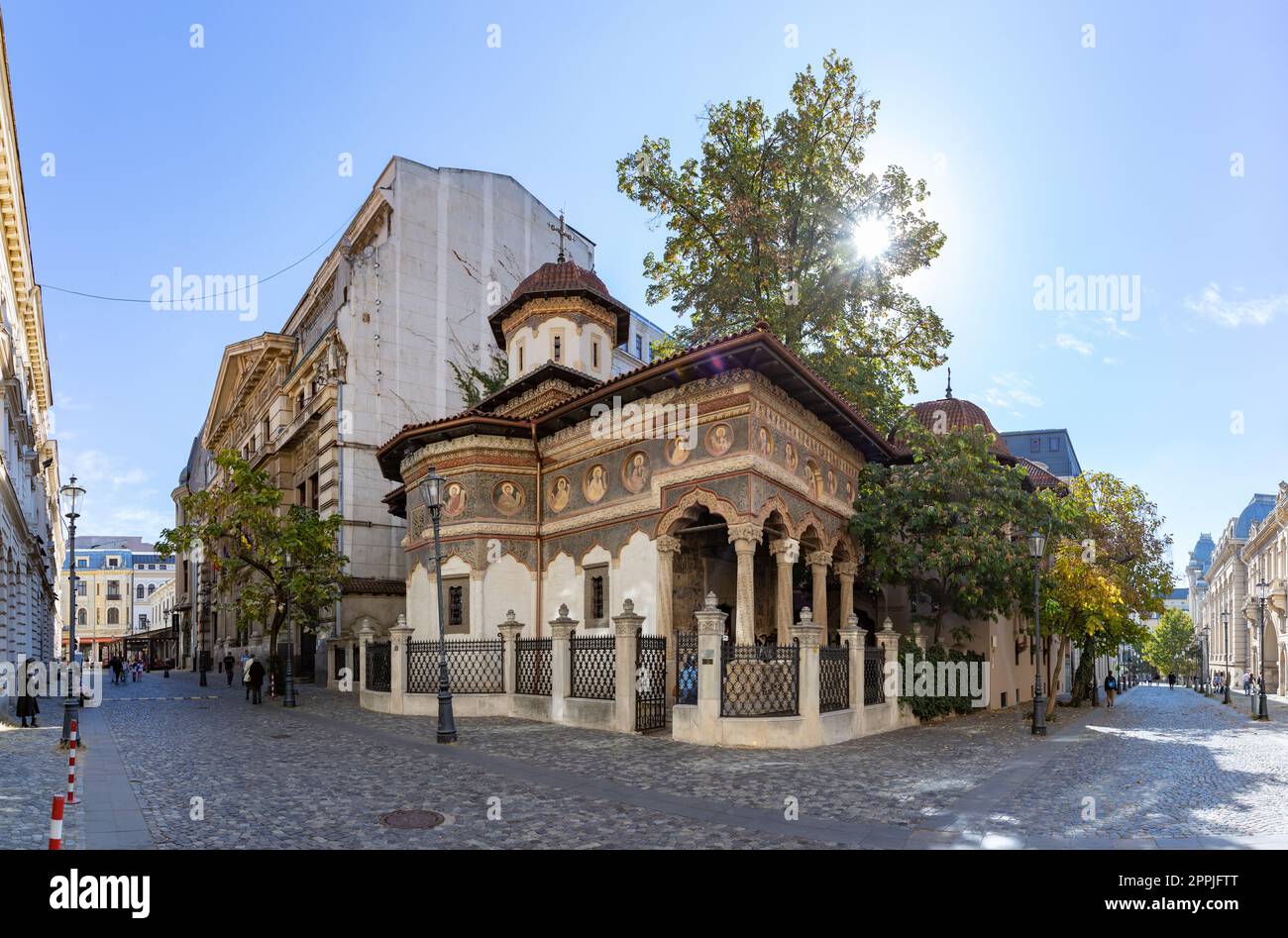 Église du monastère de Stavropoleos Banque D'Images