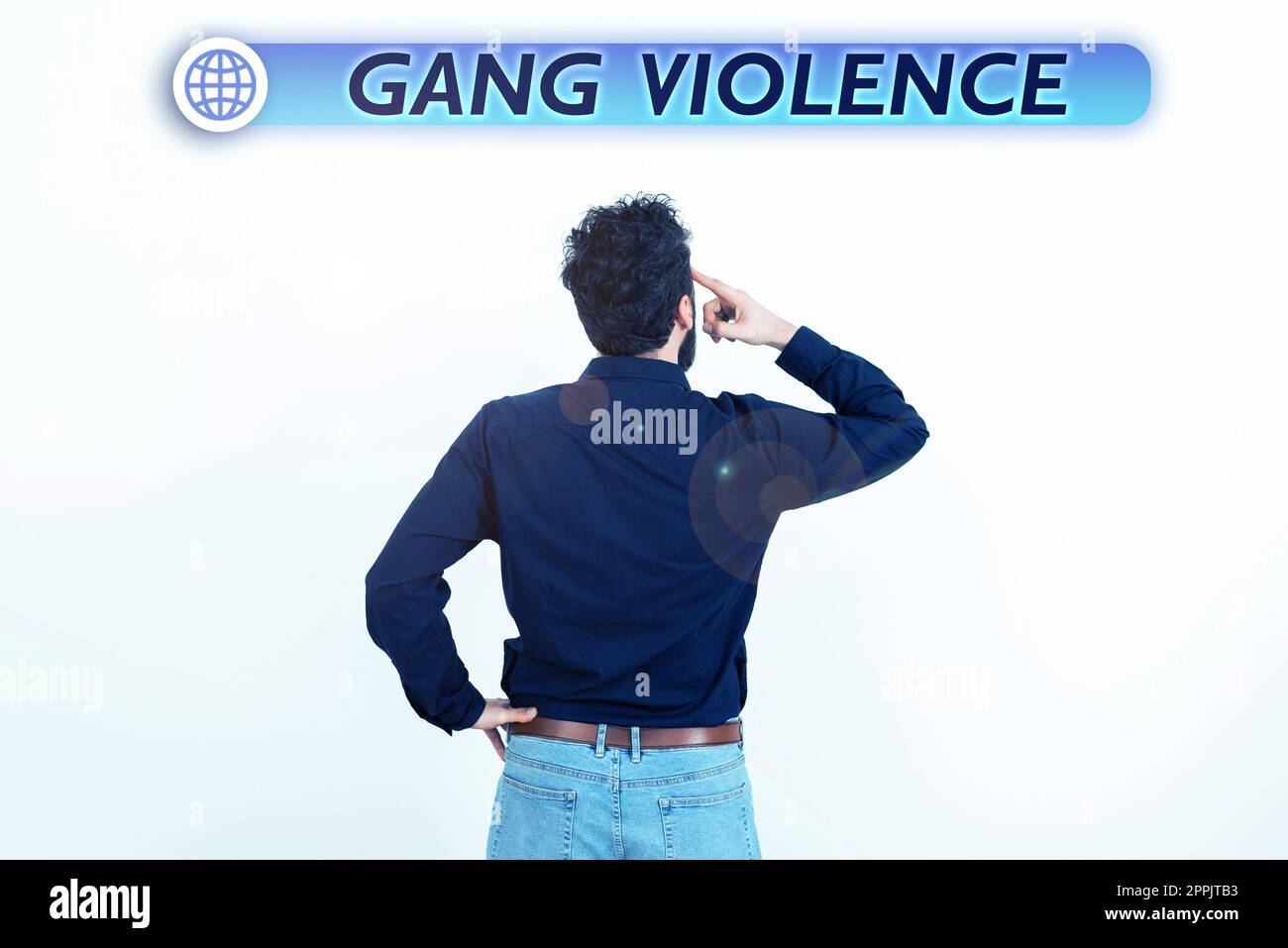 Texte montrant inspiration violence de gang. Mot écrit sur la violation des lois causées par un groupe de criminels et de gangsters Banque D'Images