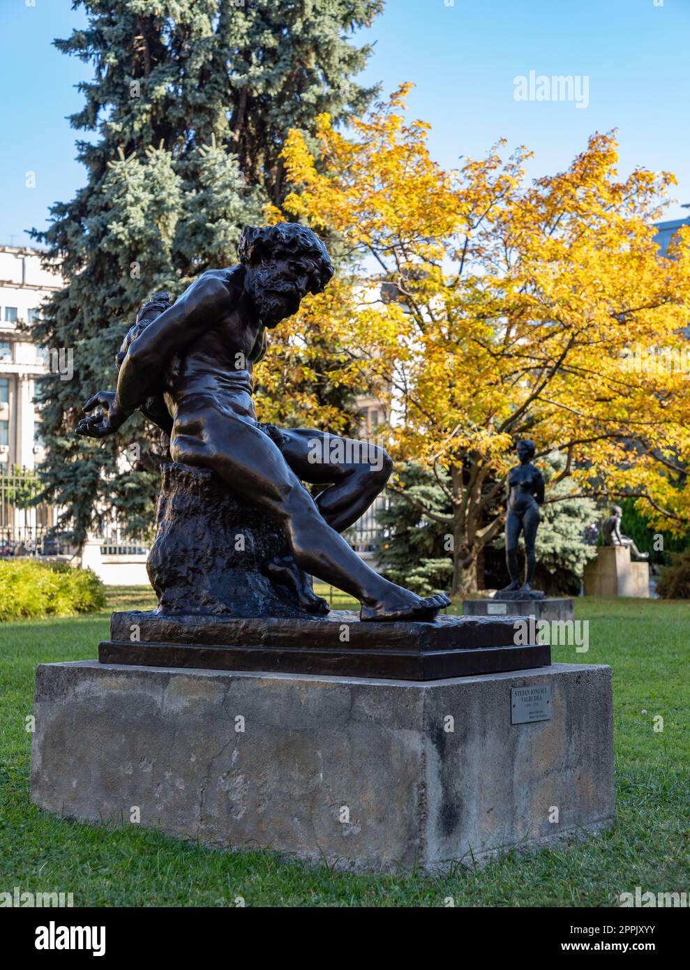 Statue du Musée national roumain d'Art Banque D'Images