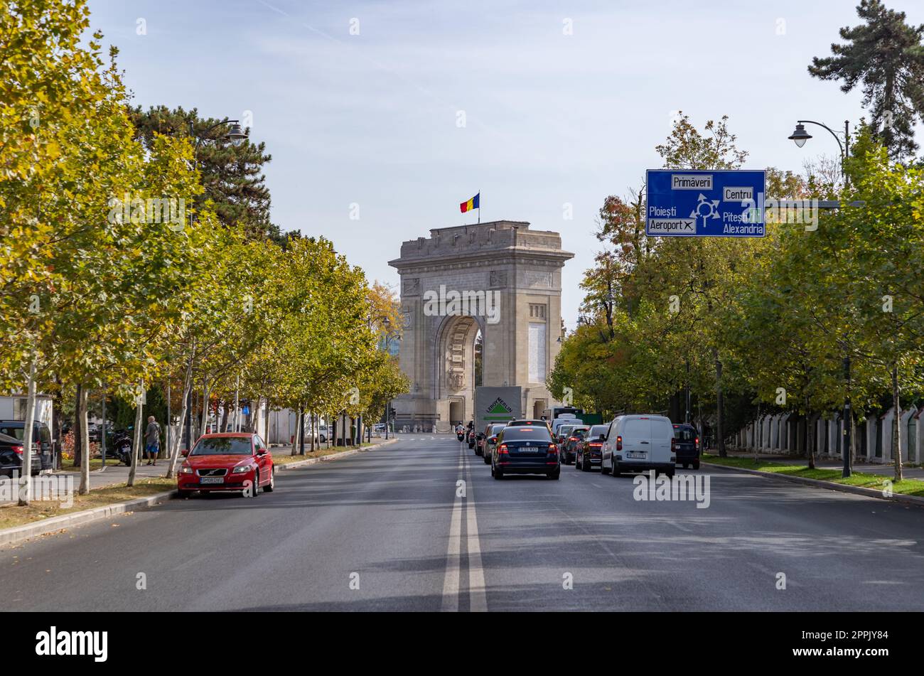 Arc de Triomphe de Bucarest Banque D'Images