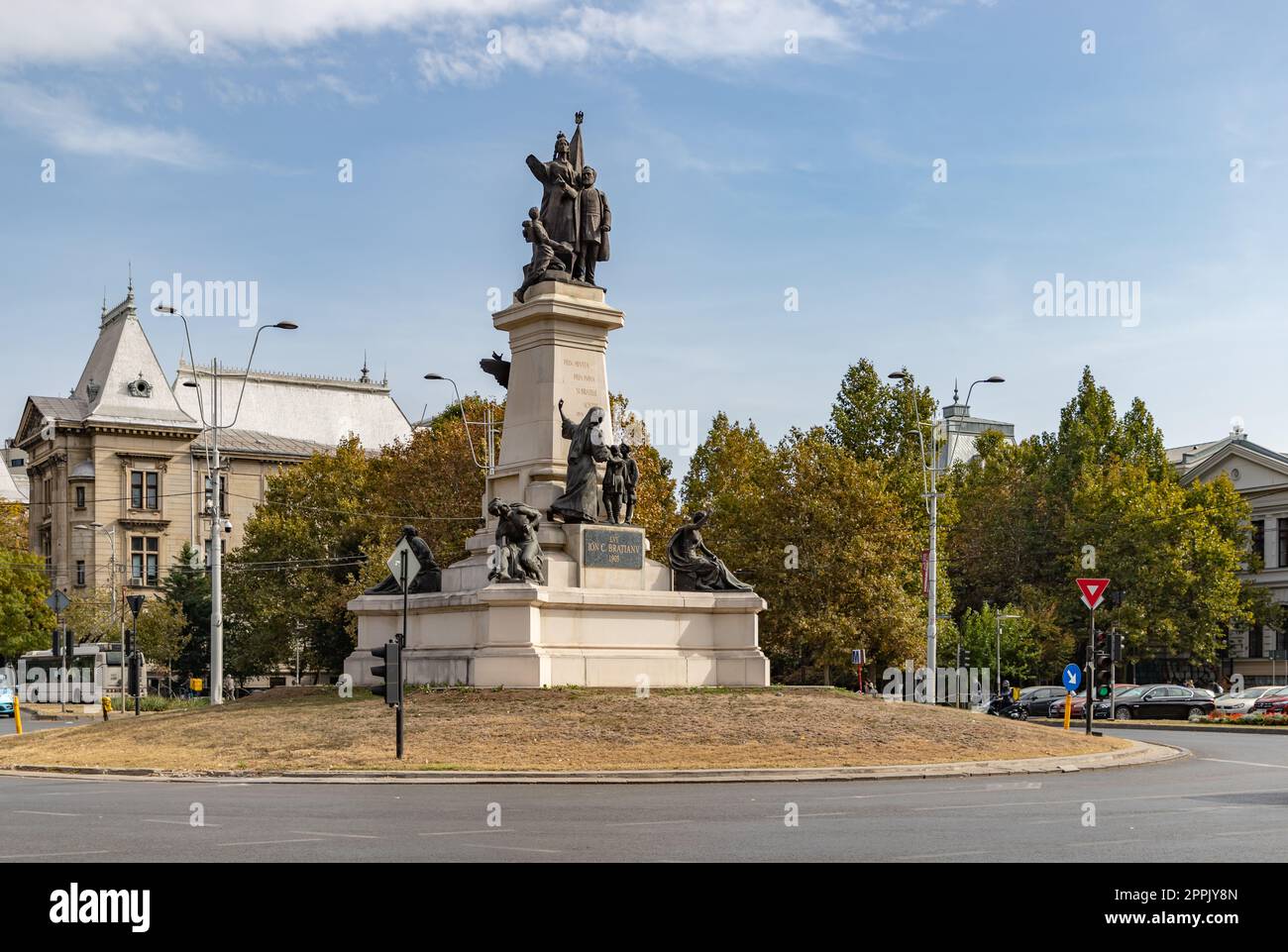 Monument de Ion C. Bratianu Banque D'Images