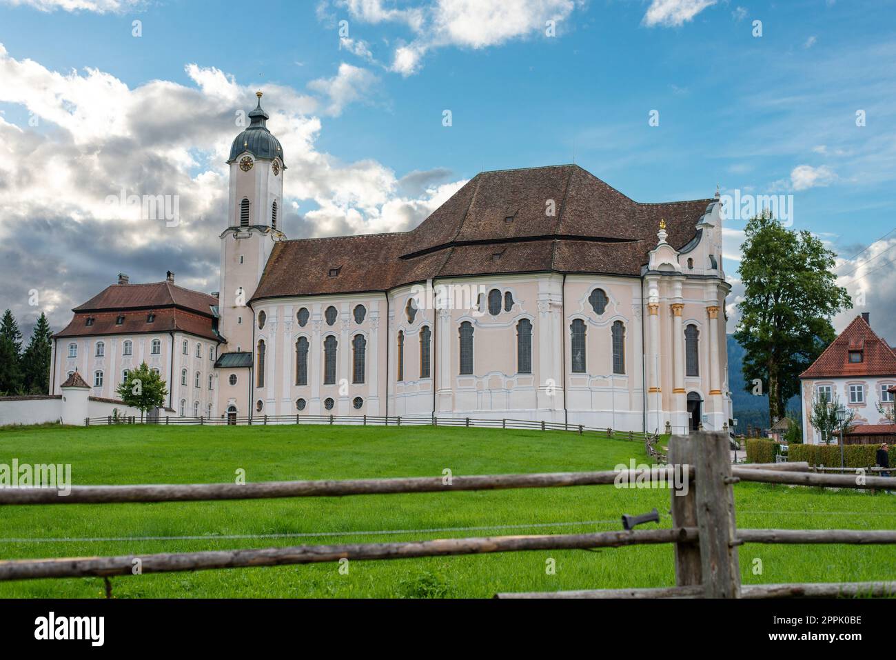 Ancienne église de pèlerinage rococo Wieskirche en Bavière Banque D'Images