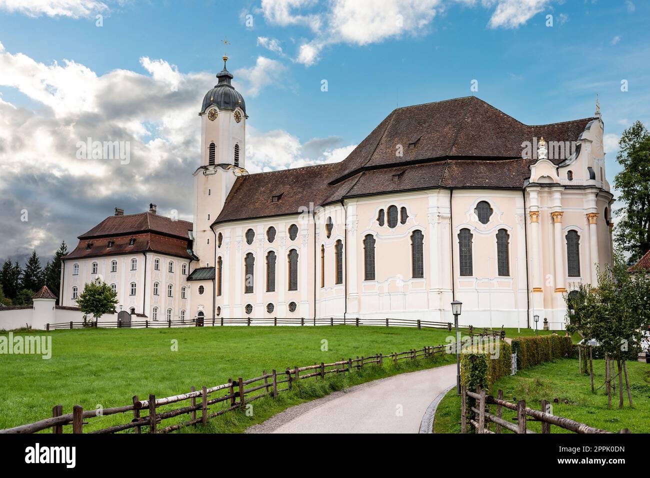 Ancienne église de pèlerinage rococo Wieskirche en Bavière Banque D'Images