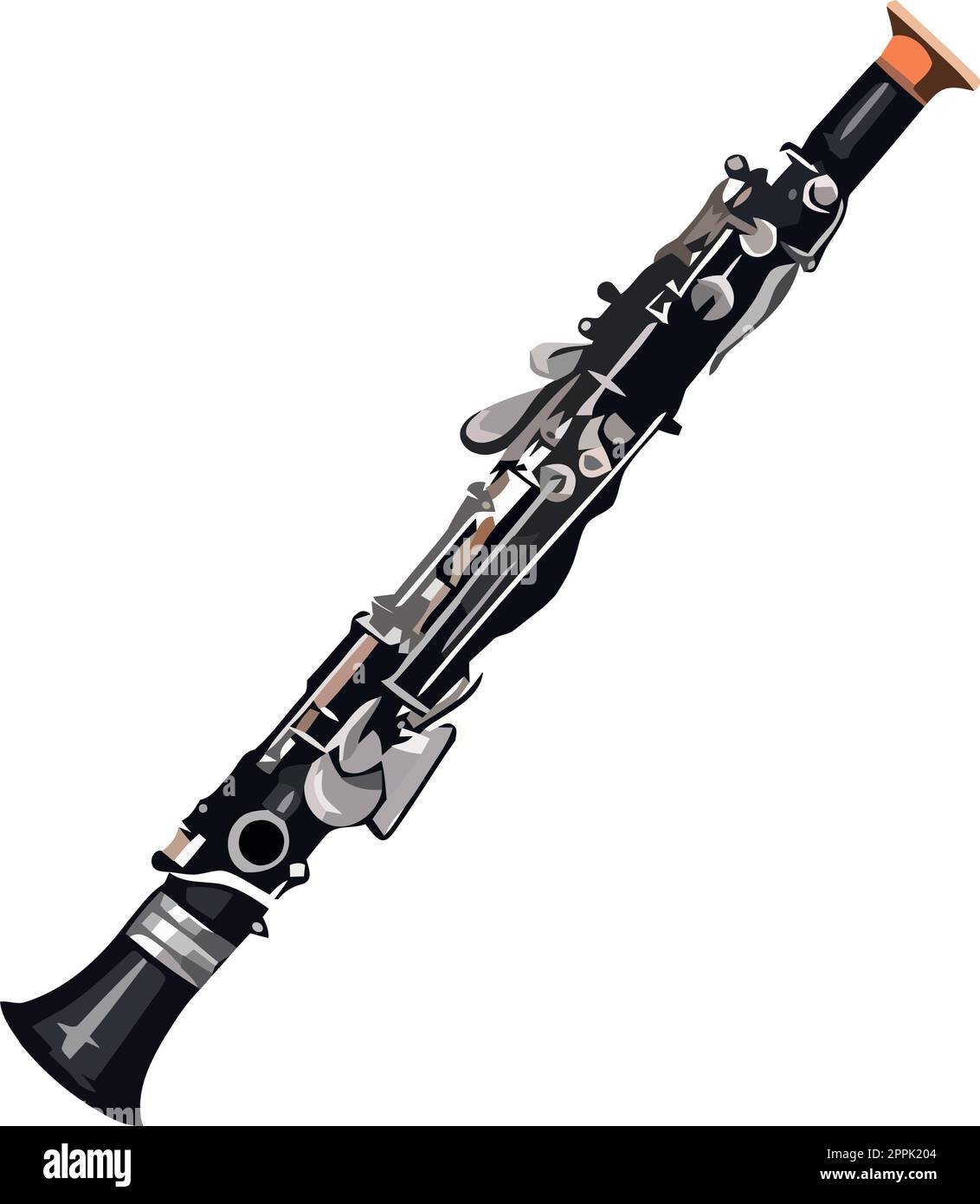 clarinette et instruments en laiton Illustration de Vecteur