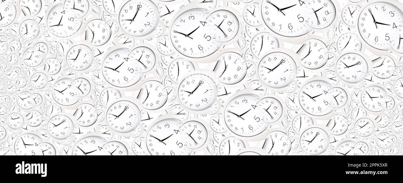 Arrière-plan d'effet Droste avec spirale d'horloge infinie. Conception abstraite pour les concepts liés au temps. Banque D'Images