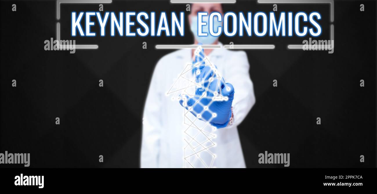 Inspiration montrant le signe de l'économie keynésienne. Concept signifiant programmes monétaires et fiscaux par le gouvernement pour augmenter l'emploi Banque D'Images