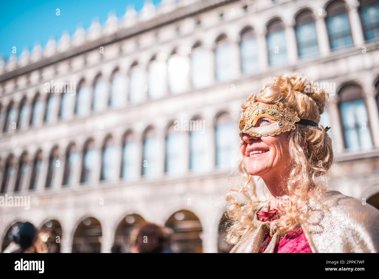 Carnaval de Venise avec des personnages typiques de la fête Banque D'Images