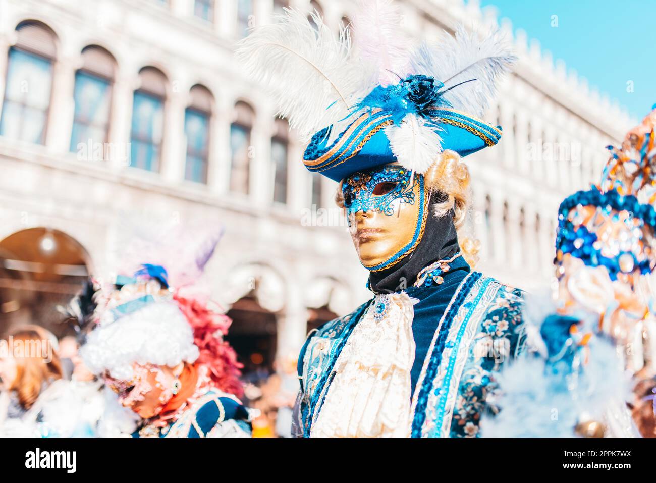 Carnaval de Venise avec des personnages typiques de la fête Banque D'Images