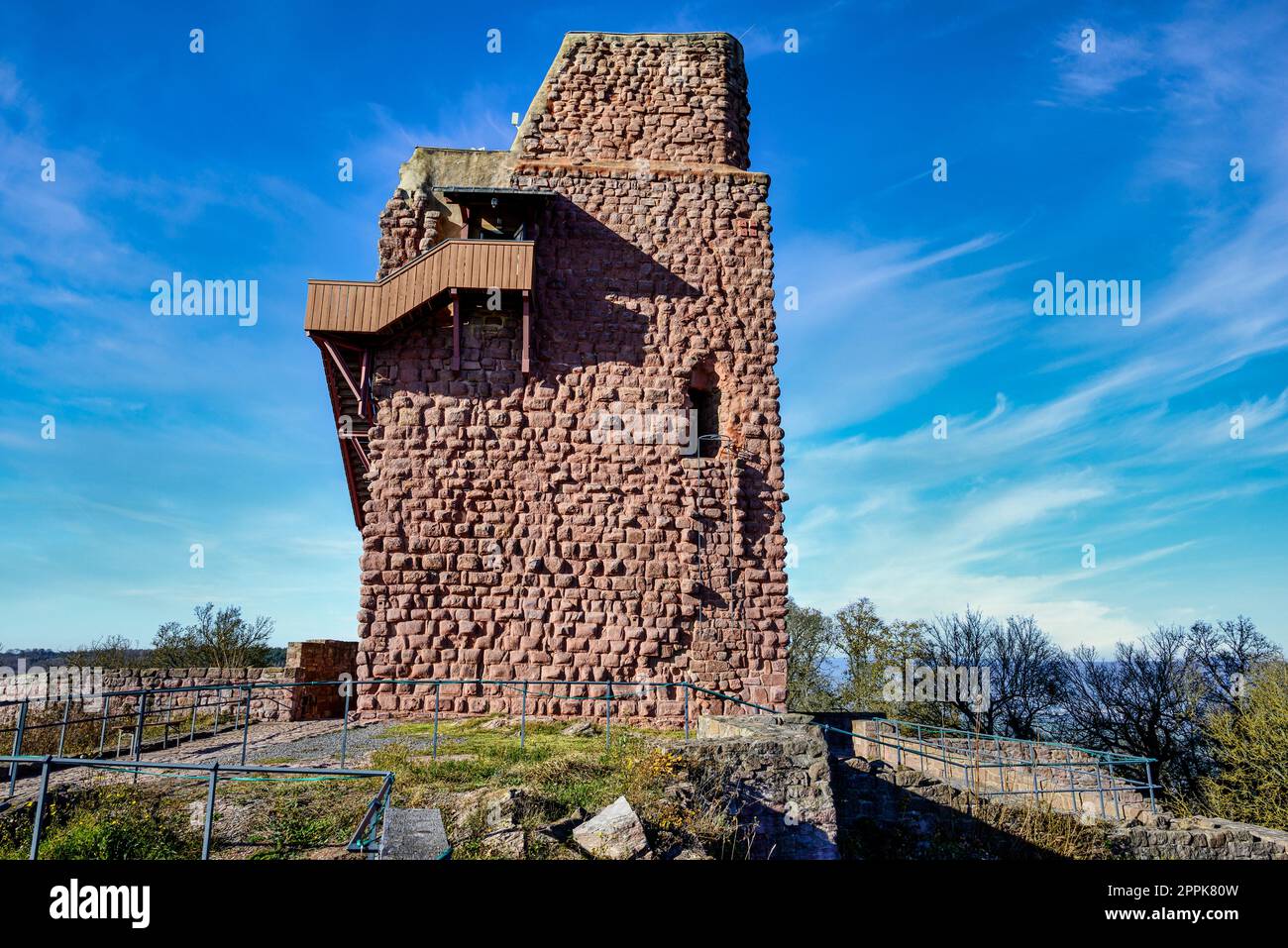 Château impérial de Kyffhausen (Reichsburg Kyffhausen) dans l'état allemand de Thuringe Banque D'Images