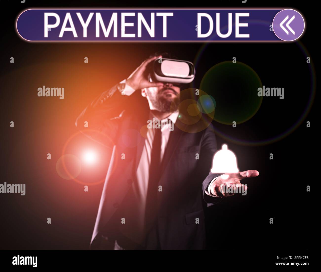 Écriture affichant le texte paiement dû. Mot écrit à la date à laquelle le paiement doit être reçu par la société Banque D'Images